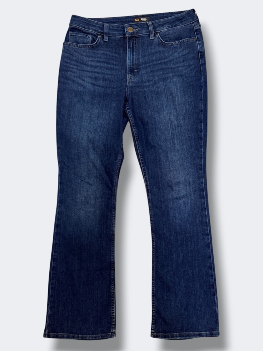 Lee Bootcut Jeans Mid Rise Dark Wash Stretch Denim Classic Fit Women’s Size 12